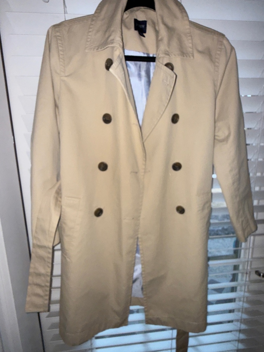 J. Crew Tan Double-Breasted Trench Coat